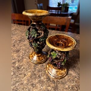 Grape candle holders, see pictures for measurements.